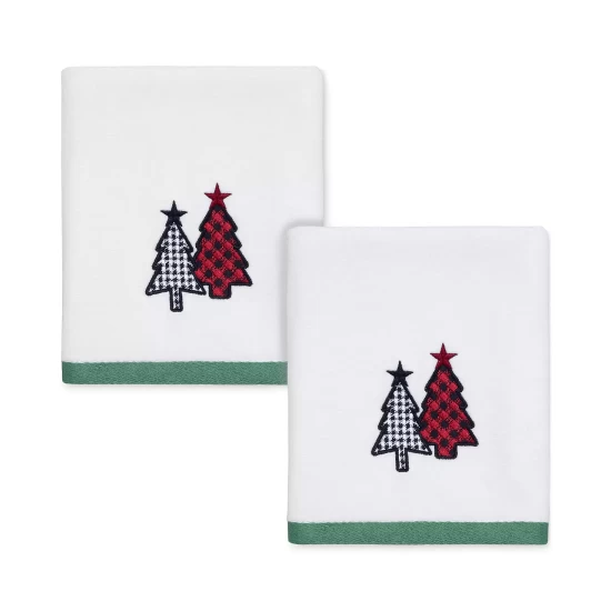 Best Pirce โจ Avanti Plaid Trees 2-pc. Hand Towel Set Ivory ๐ 4 Best Pirce โจ Avanti Plaid Trees 2-pc. Hand Towel Set Ivory ๐ - Image 2