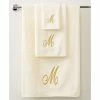 New 🌟 Avanti Bath Towels, Monogram Initial Script Ivory And Gold Collection 😍 -Avanti Sales Store unnamed file 455