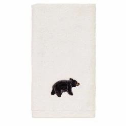 Discount 👍 Avanti Black Bear Lodge Fingertip Towel Ivory ❤️