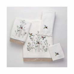 Brand new 🛒 Avanti Colibri Embroidered Bath Towel White 🎉